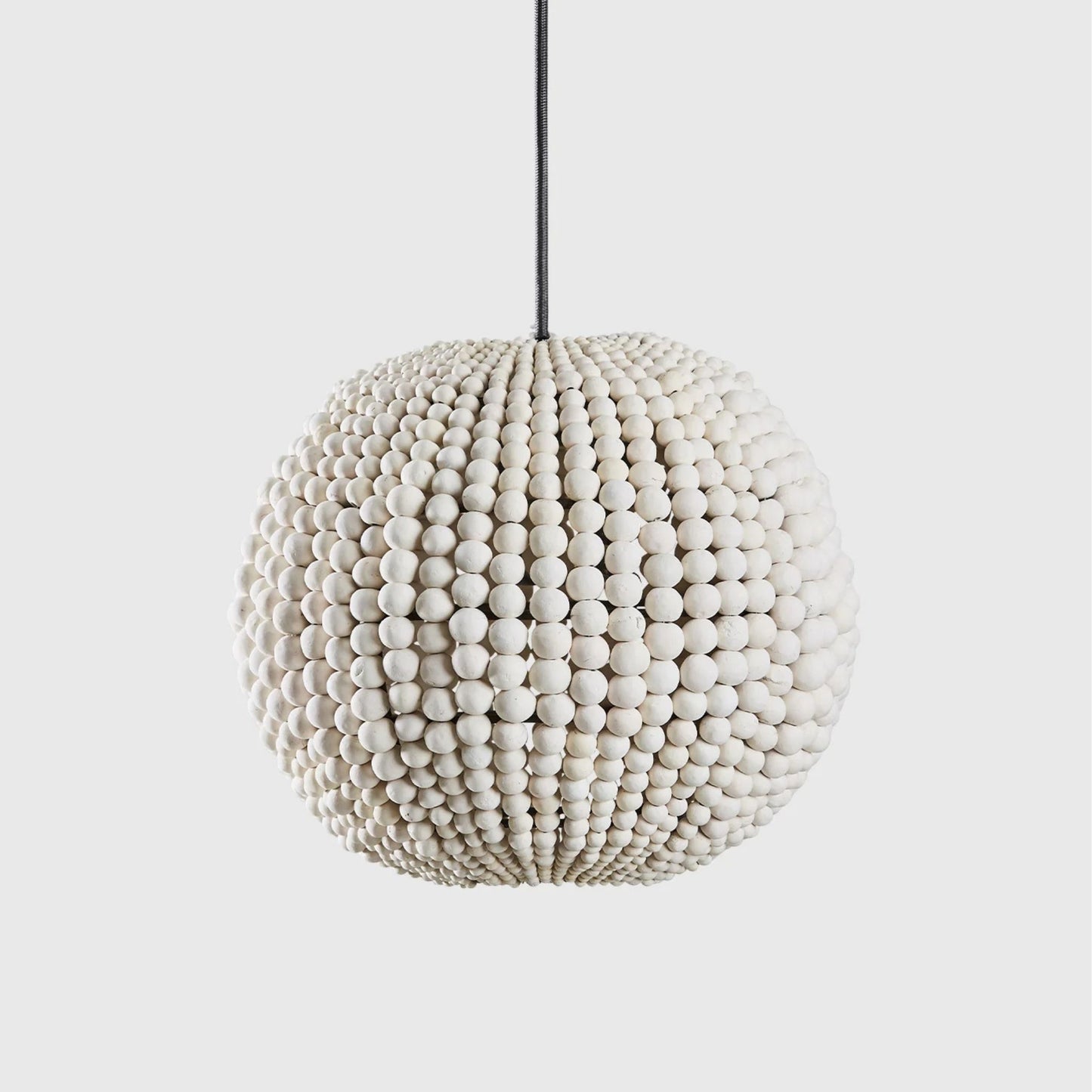 Sphere Handmade Clay Beaded Pendant Light Pendant Light Klaylife White