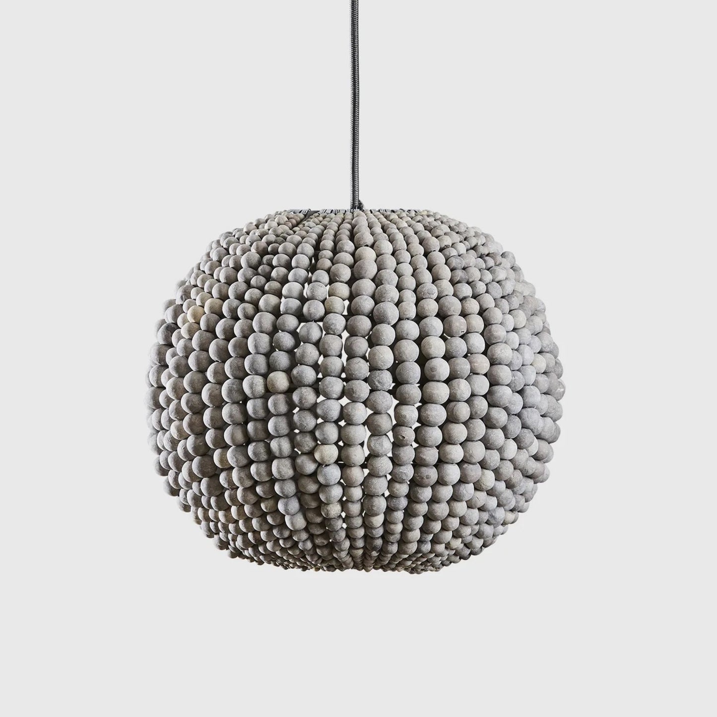 Sphere Handmade Clay Beaded Pendant Light Pendant Light Klaylife Grey