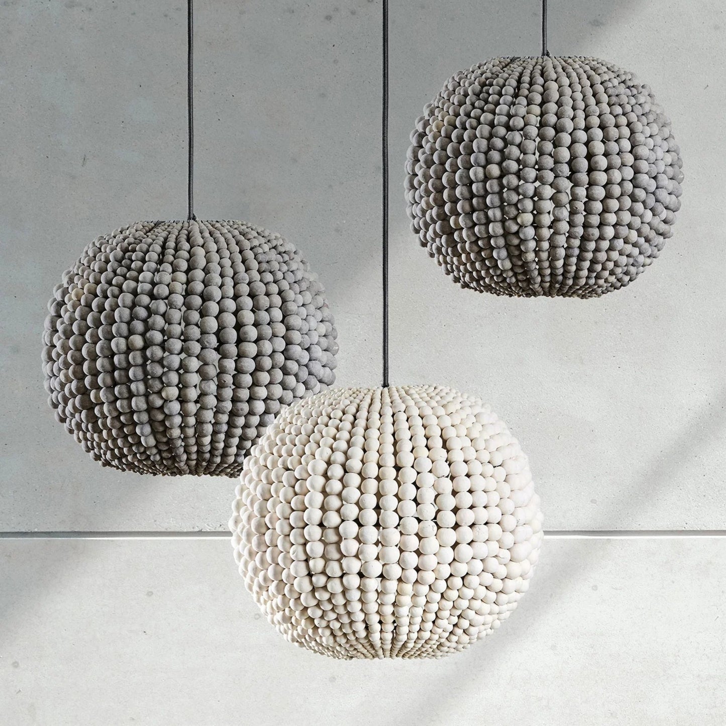Sphere Handmade Clay Beaded Pendant Light Pendant Light Klaylife