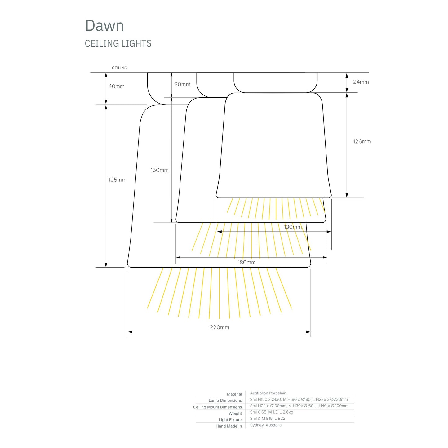 Dawn Ceramic Ceiling Light Ceiling Flush Mount Studio Enti