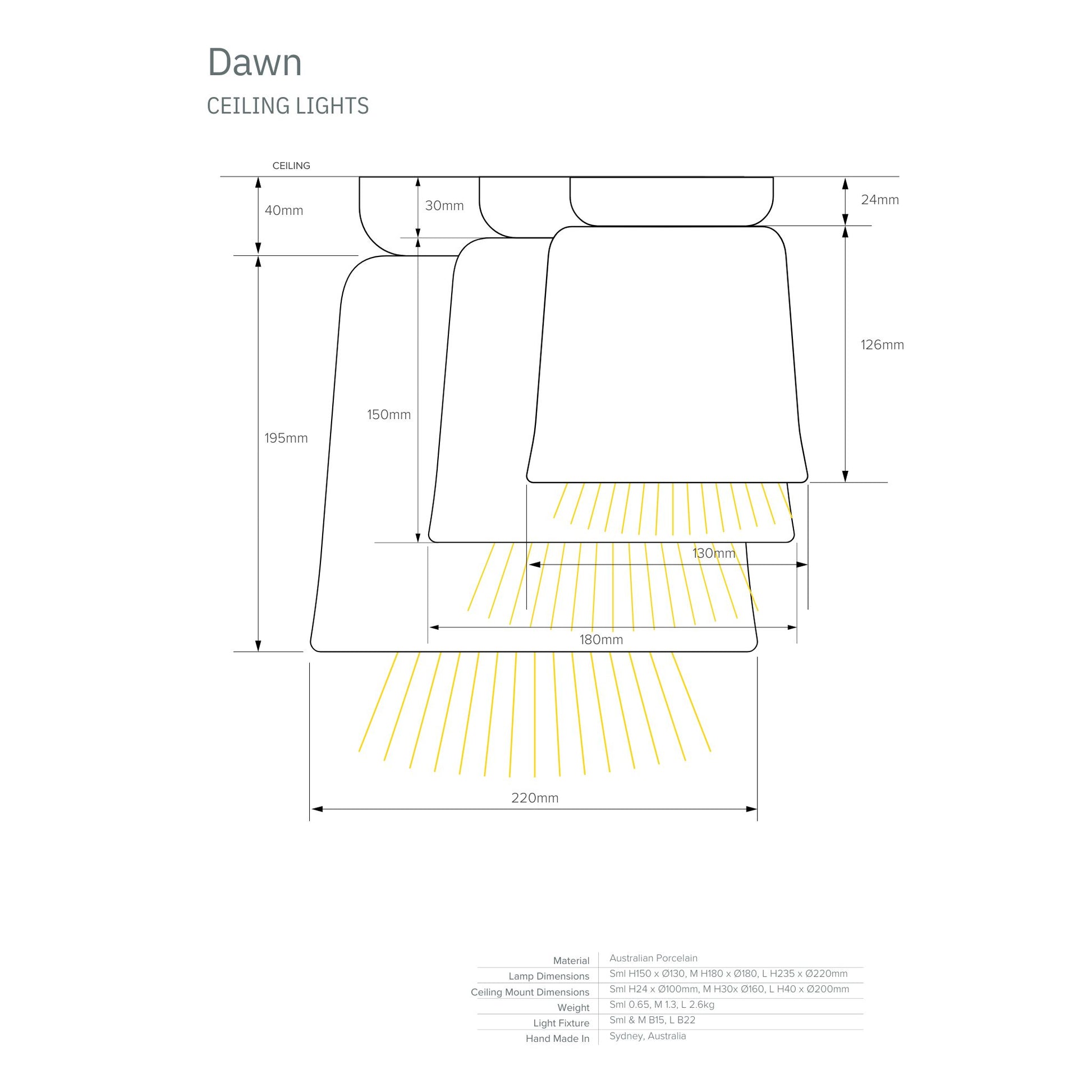 Dawn Ceramic Ceiling Light Ceiling Flush Mount Studio Enti