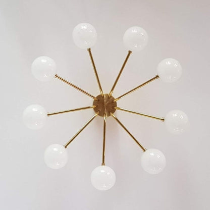 Orbit 9-Arm Glass Sphere Chandelier Chandelier ILANEL