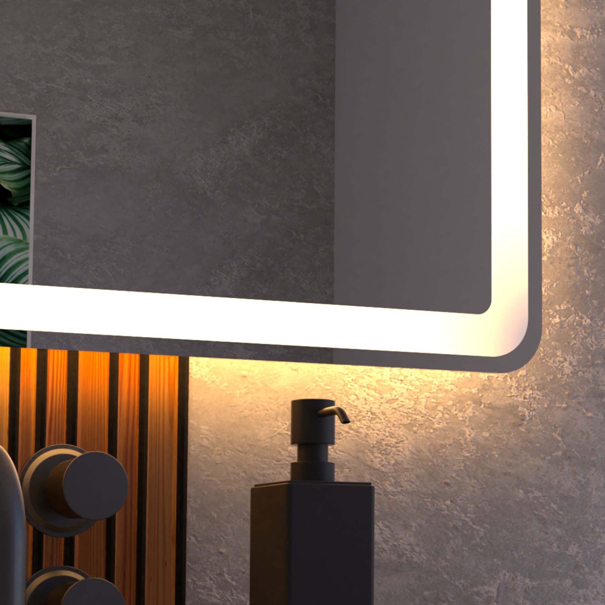 Lume Frameless Rectangular LED Bathroom Mirror Mirror Lumixe
