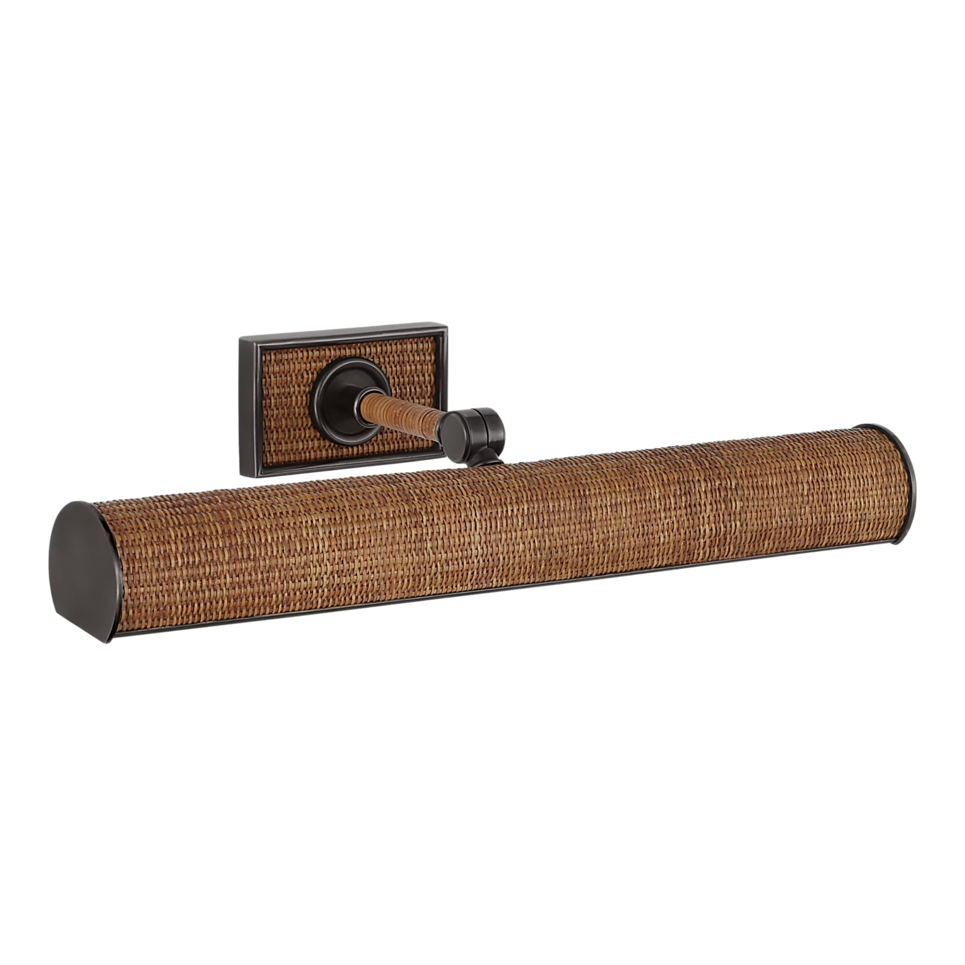 Chapman & Myers Halwell 18" Woven Rattan Picture Wall Light Wall Light Bloomingdales Lighting Bronze