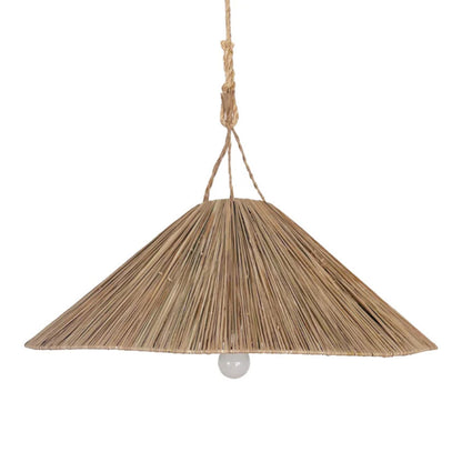 Eftia Raffia Cone Pendant Light Pendant Light Bisque Interiors