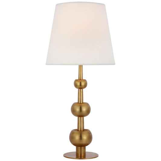 Paloma Contreras Comtesse Medium Triple Table Lamp with Linen Shade - Brass Table Lamp Bloomingdales Lighting