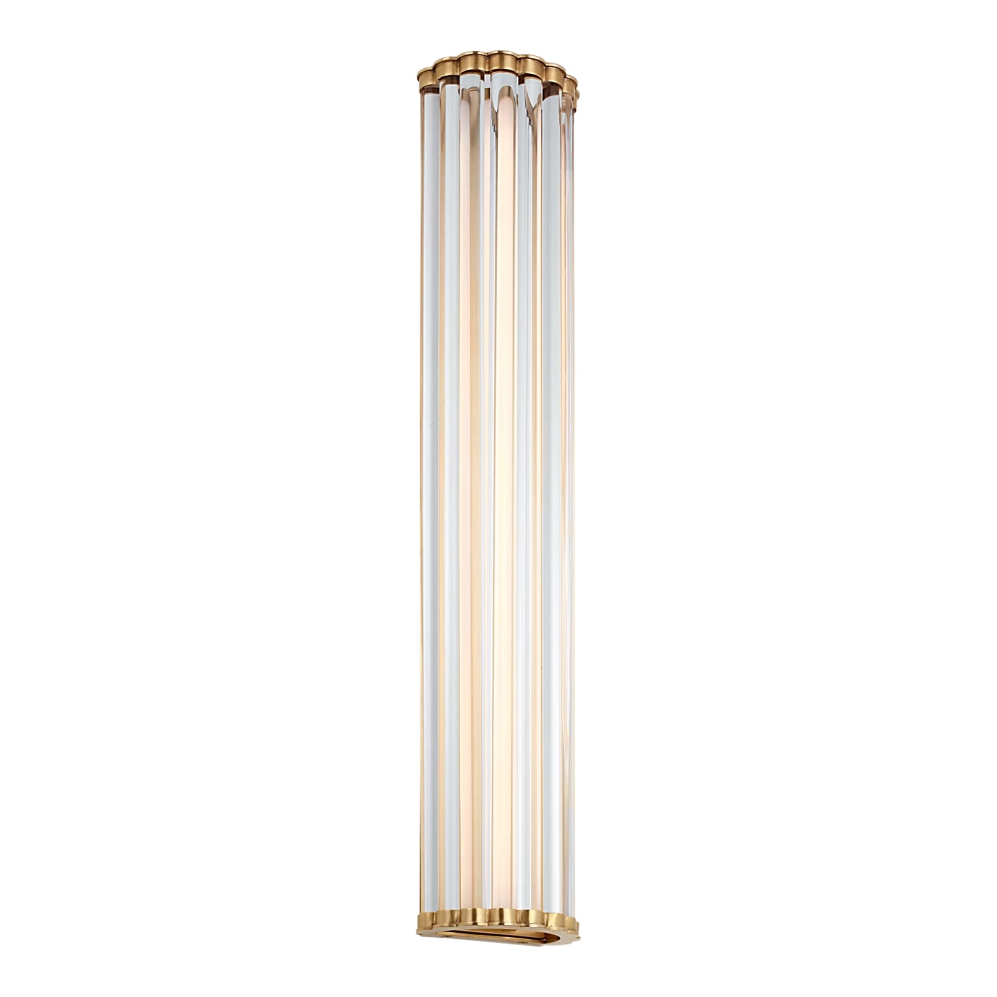 Chapman & Myers Kean 28" Glass Wall Sconce - Antique-Burnished Brass Wall Light Bloomingdales Lighting