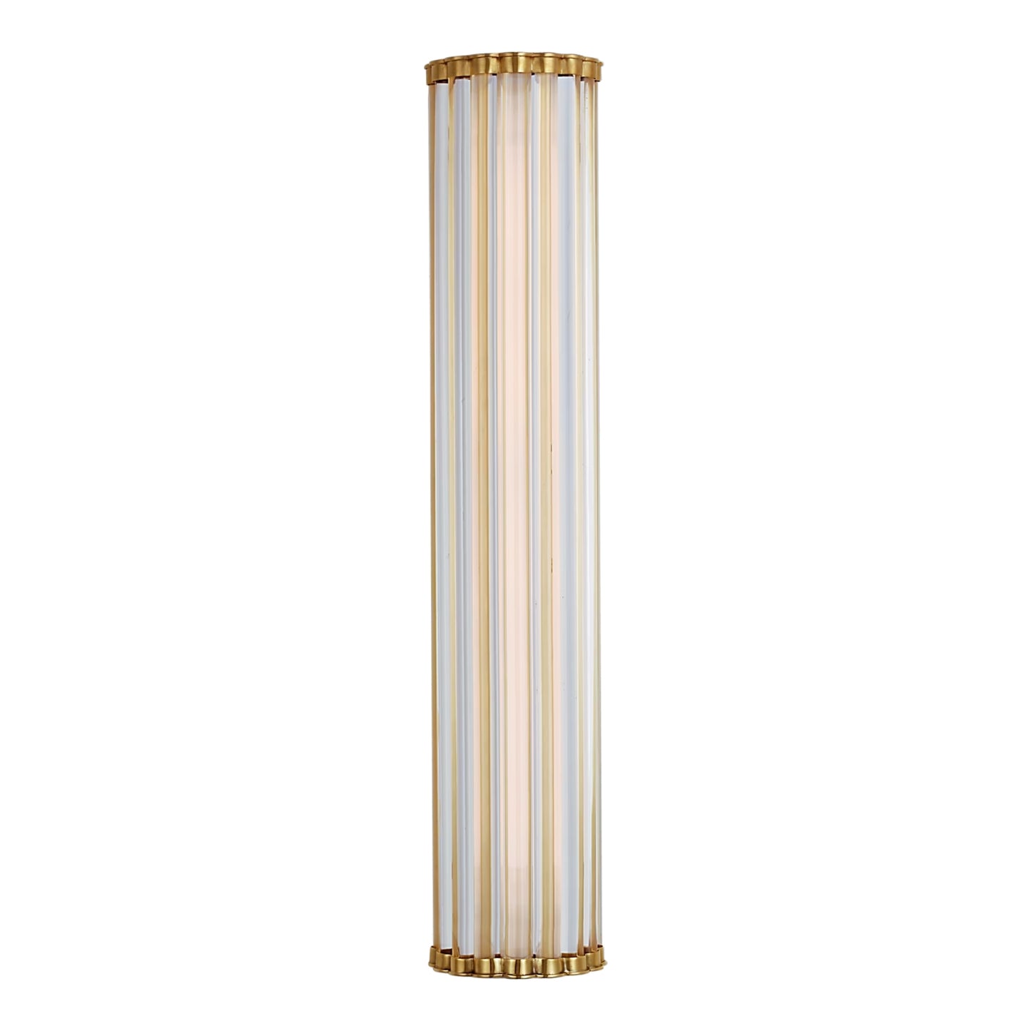 Chapman & Myers Kean 28" Glass Wall Sconce - Antique-Burnished Brass Wall Light Bloomingdales Lighting