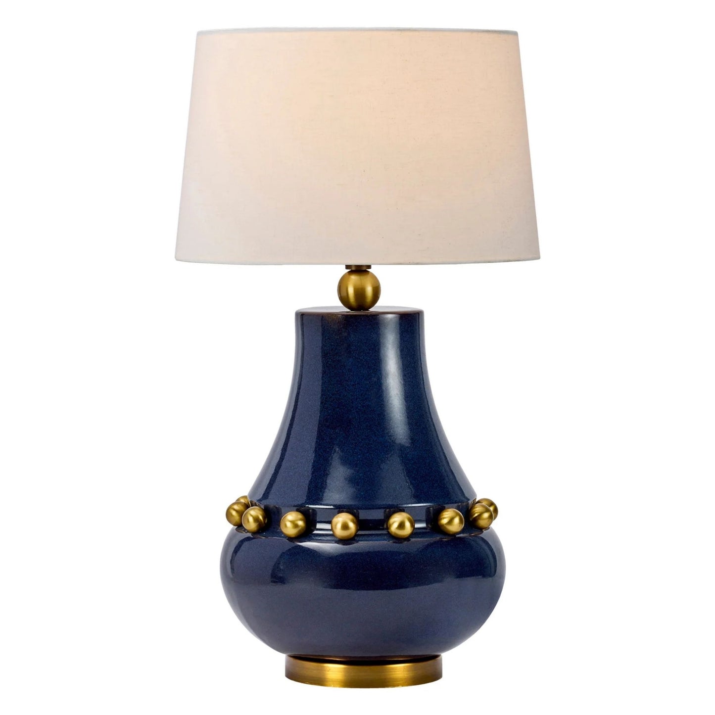 Terri Shannon Bleue Linen Table Lamp - Lake Blue