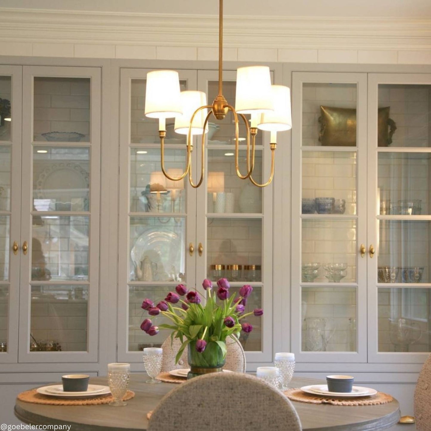Thomas O'Brien Vendome Small Chandelier - Brass Pendant Light Bloomingdales Lighting   