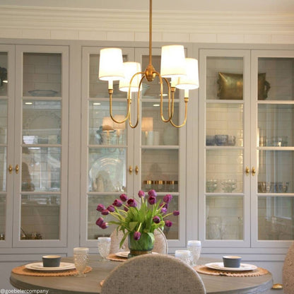 Thomas O'Brien Vendome Small Chandelier - Brass Pendant Light Bloomingdales Lighting   
