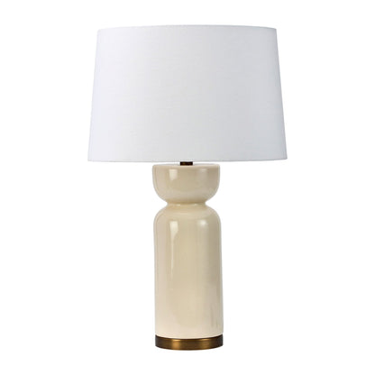 Terri Shannon Craie Linen Table-Lamp - Cream Crackle