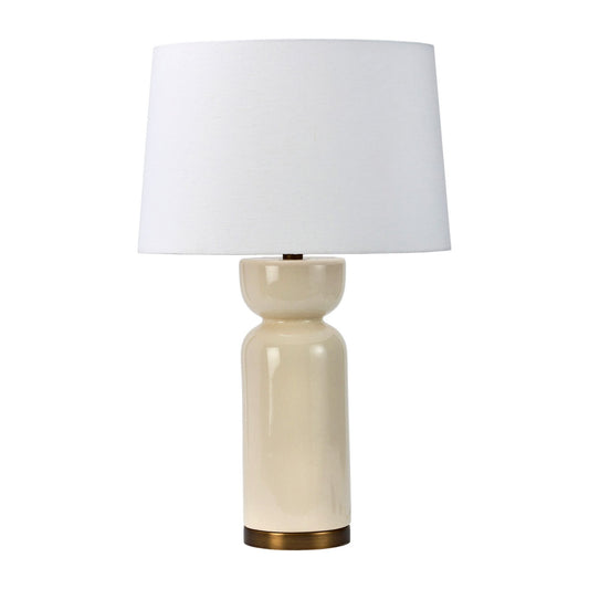 Terri Shannon Craie Linen Table-Lamp - Cream Crackle Table Lamp Bloomingdales Lighting