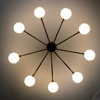 Orbit 9-Arm Glass Sphere Chandelier Chandelier ILANEL