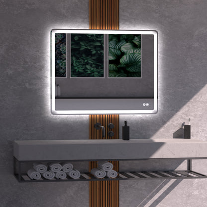 Lume Frameless Rectangular LED Bathroom Mirror Mirror Lumixe 1200 x 750mm Standard