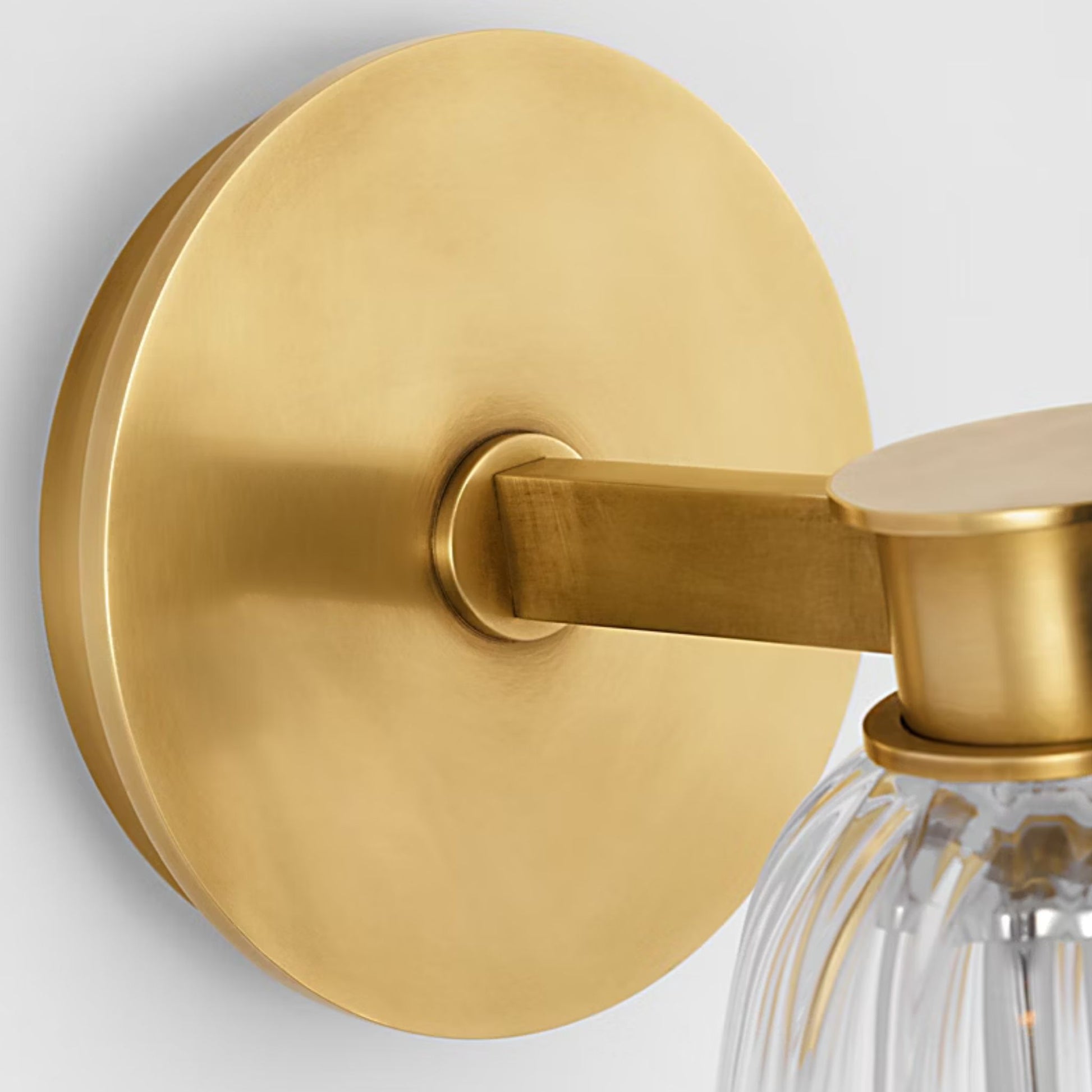 AERIN Asalea Single Glass Wall Sconce - Brass Wall Light Bloomingdales Lighting