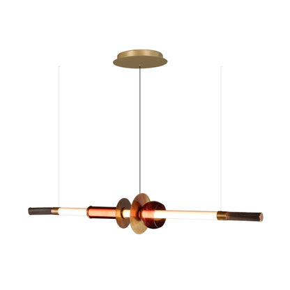 Juan Orts Venus Glass Linear Pendant Light - Ruby