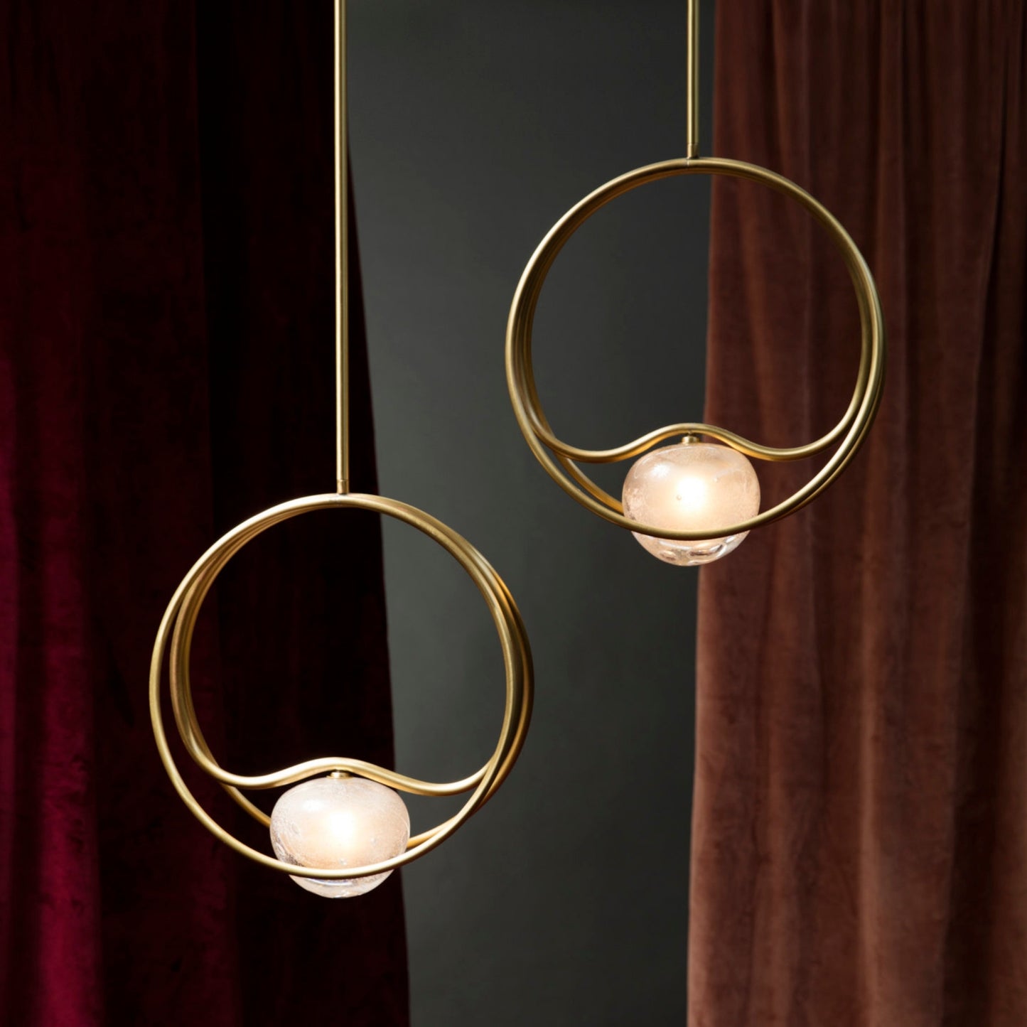 Esperia Pulsar Single Pendant Light - Burnished Brass Pendant Light Bloomingdales Lighting