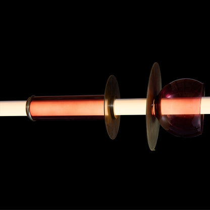 Juan Orts Venus Glass Linear Pendant Light - Ruby