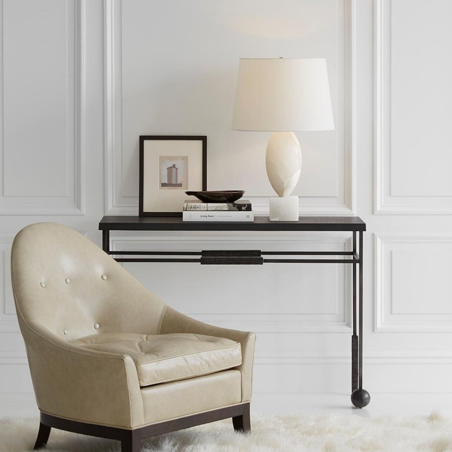 Julie Neill Versa Large Alabaster Linen Table Lamp Table Lamp Bloomingdales Lighting   