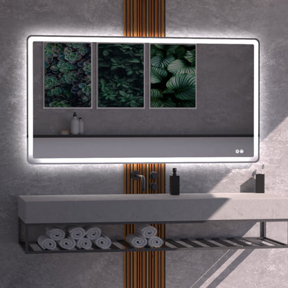 Lume Frameless Rectangular LED Bathroom Mirror Mirror Lumixe 1500 x 750mm Standard