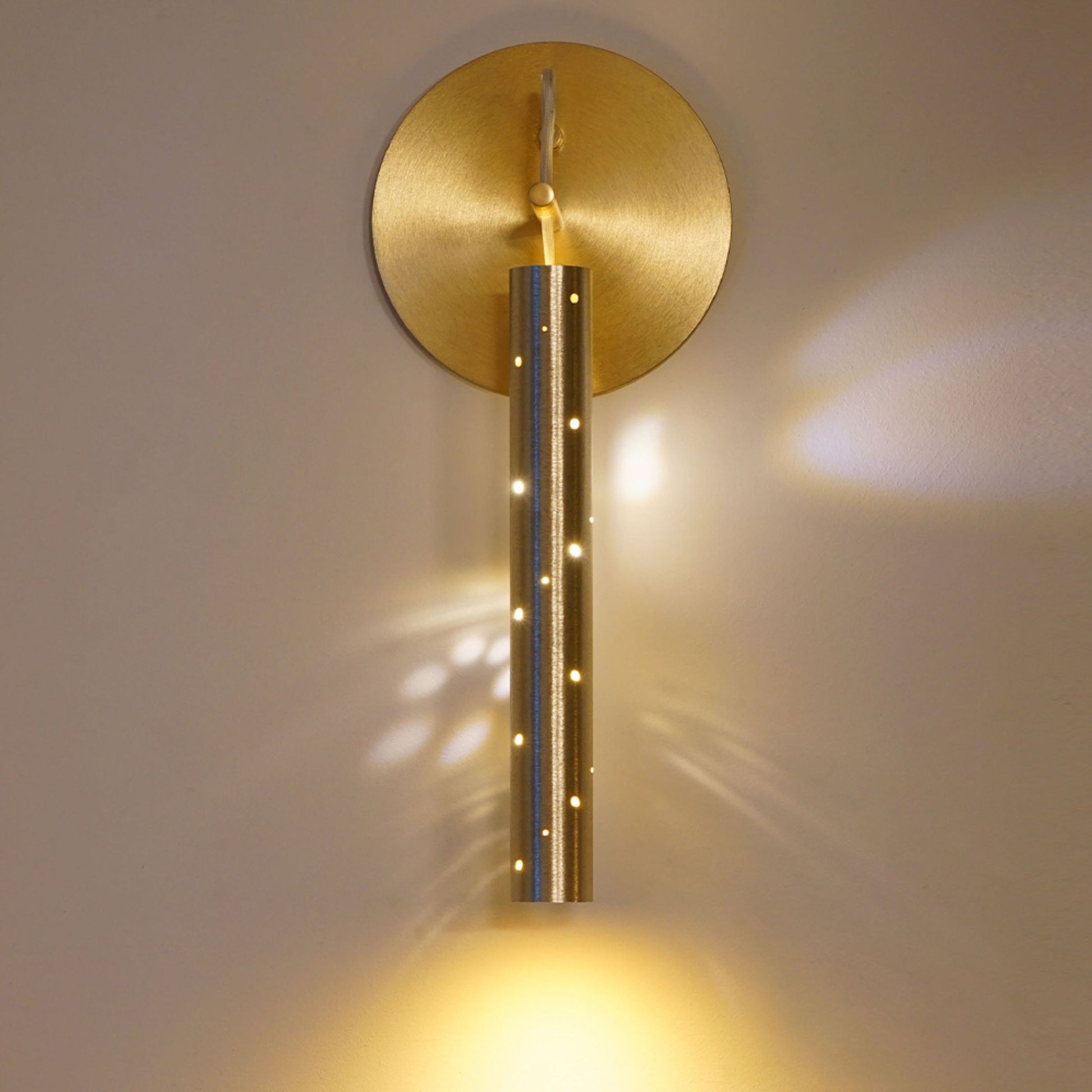 Rain Drop Wall Light Wall Light ILANEL Brushed Gold Round