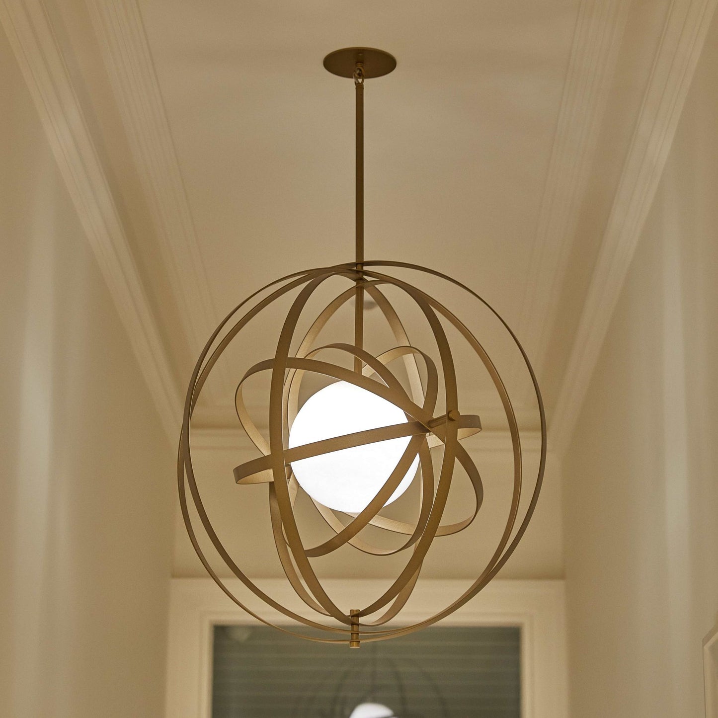 Atlas Hand Blown Glass Pendant Light Pendant Light ILANEL Champagne 60 cm