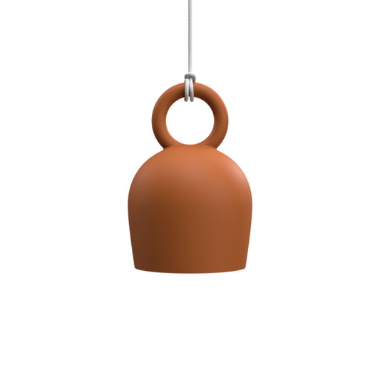 Calo Handmade Bell Clay Pendant Light Pendant Light Klaylife Dark Terracotta Medium