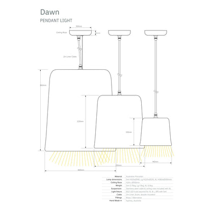 Dawn Large Ceramic Pendant Light Pendant Light Studio Enti