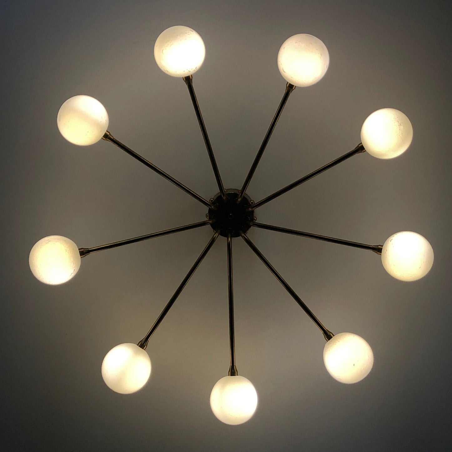 Orbit 9-Arm Glass Sphere Chandelier Chandelier ILANEL