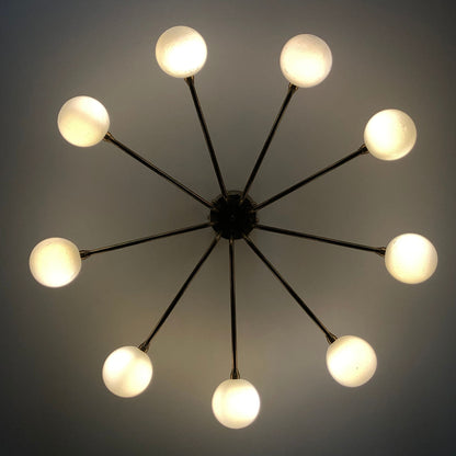 Orbit 9-Arm Glass Sphere Chandelier Chandelier ILANEL