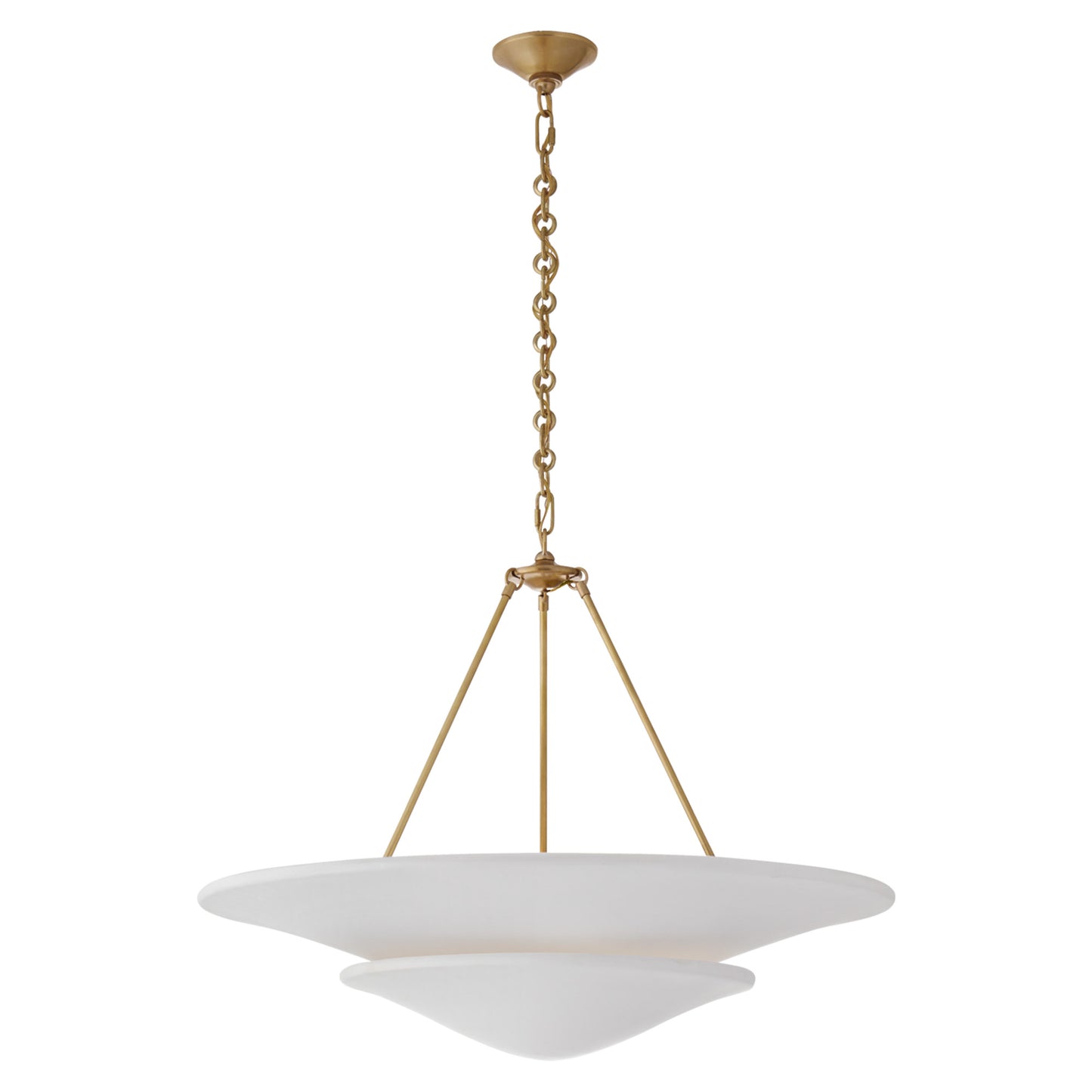 AERIN Mollino Plaster White Large Tiered Chandelier Pendant Light Bloomingdales Lighting