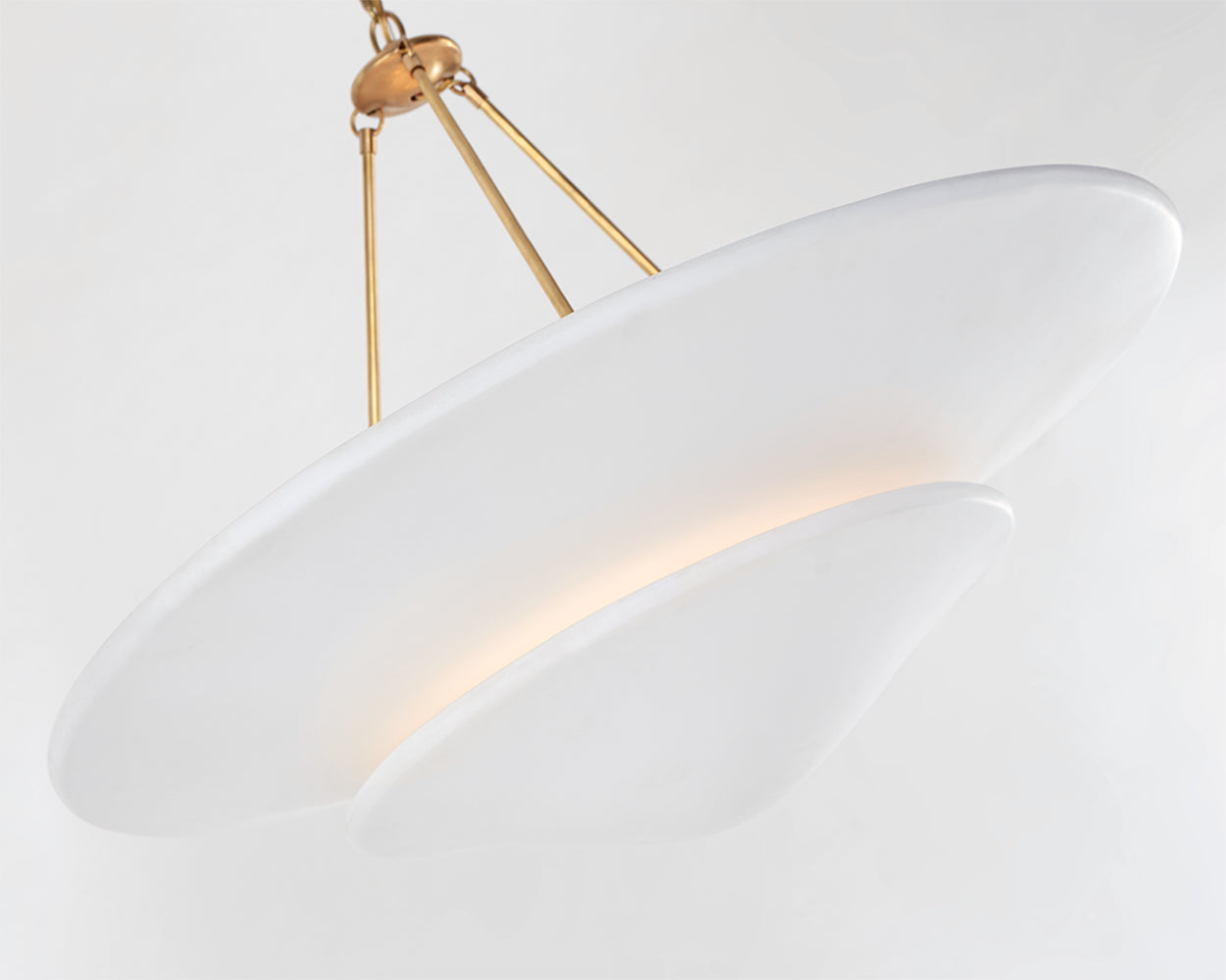 AERIN Mollino Plaster White Large Tiered Chandelier Pendant Light Bloomingdales Lighting