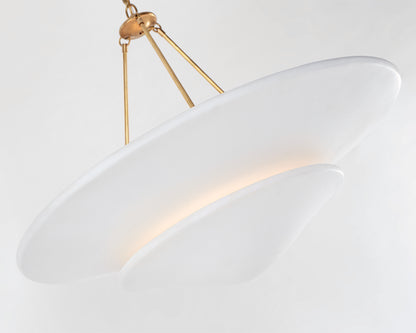 AERIN Mollino Plaster White Large Tiered Chandelier Pendant Light Bloomingdales Lighting