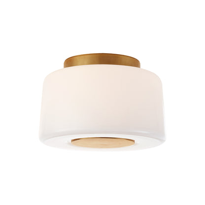 Barbara Barry Acme Small Flush Mount Ceiling Light - Polished Nickel Ceiling Flush Mount Bloomingdales Lighting Soft Brass
