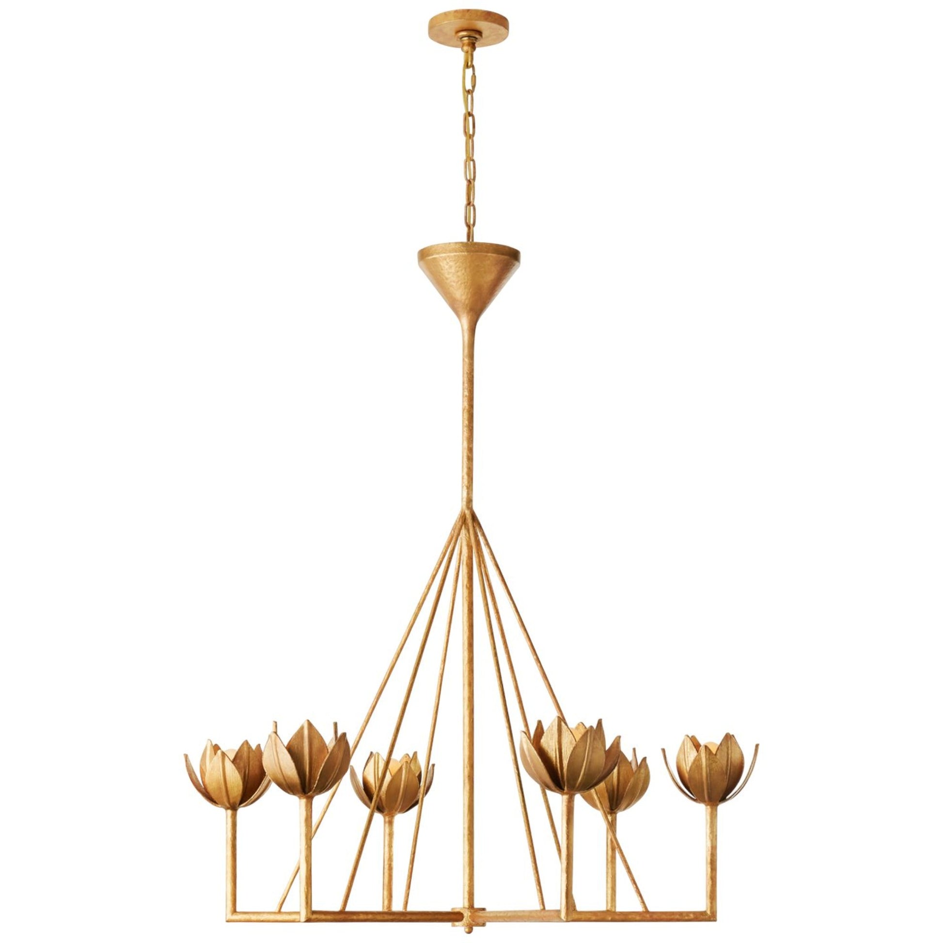 Julie Neill Alberto Large Single-Tier Chandelier Pendant Light Bloomingdales Lighting Antique Gold Large