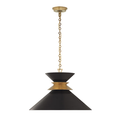 E. F. Chapman Alborg Large Stacked Pendant Light - White & Polished Nickel Pendant Light Bloomingdales Lighting Black  