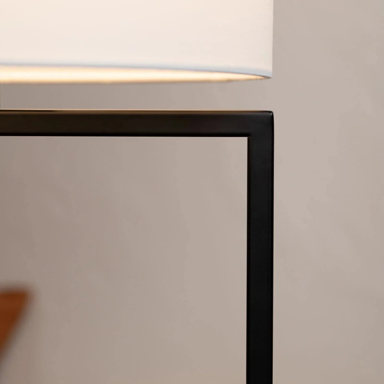 Alessia Cotton Shade Table Lamp - Satin Black Table Lamp Mayfield Lighting