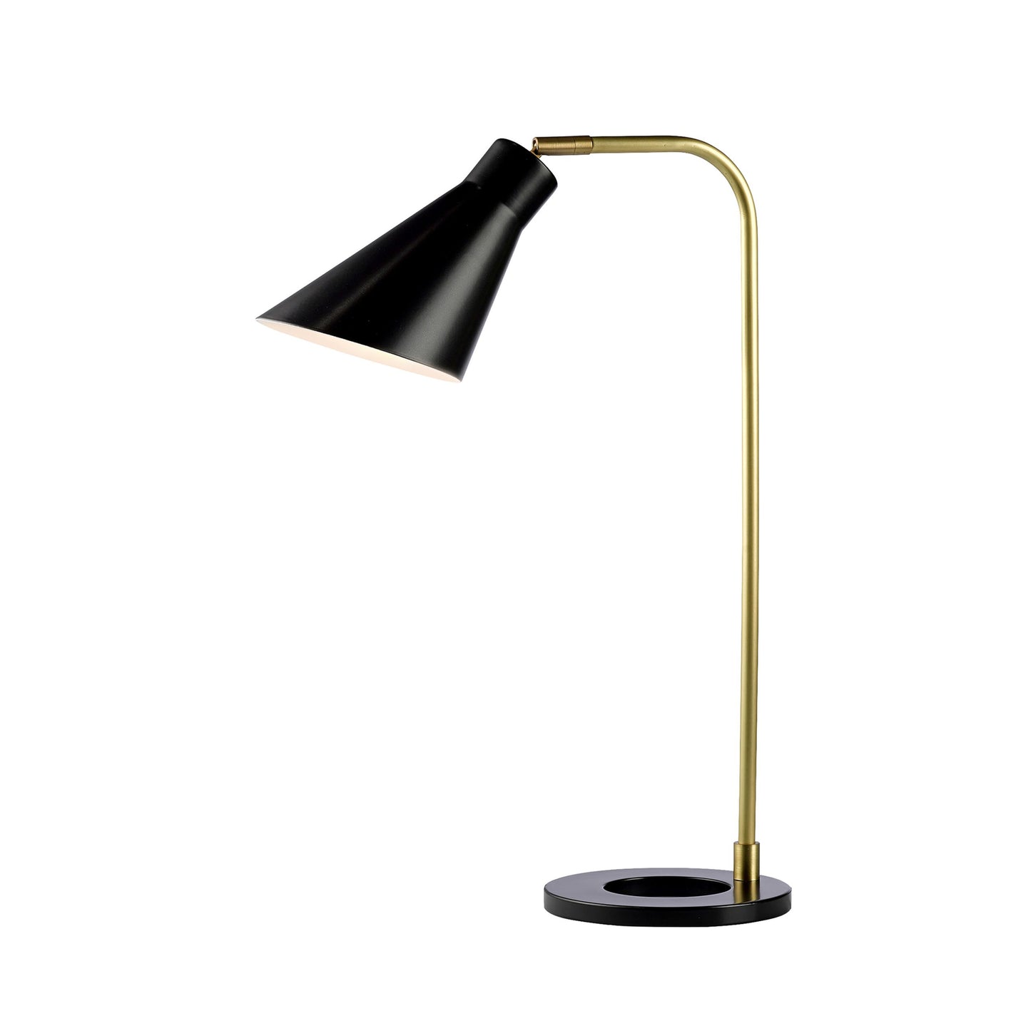 Amalfi Black Metal Table Lamp - Brass Table Lamp Bloomingdales Lighting Black  