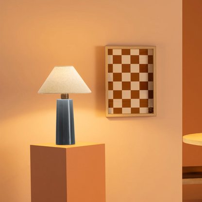 Amaya Ceramic Table Lamp - Navy Blue Table Lamp Mayfield Lighting