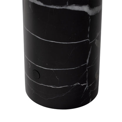 Arcus Black Marble Cylinder Table Lamp Table Lamp Mayfield Lighting