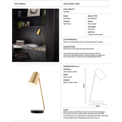 Arlen Adjustable Desk Lamp Desk Lamp Mayfield Lighting