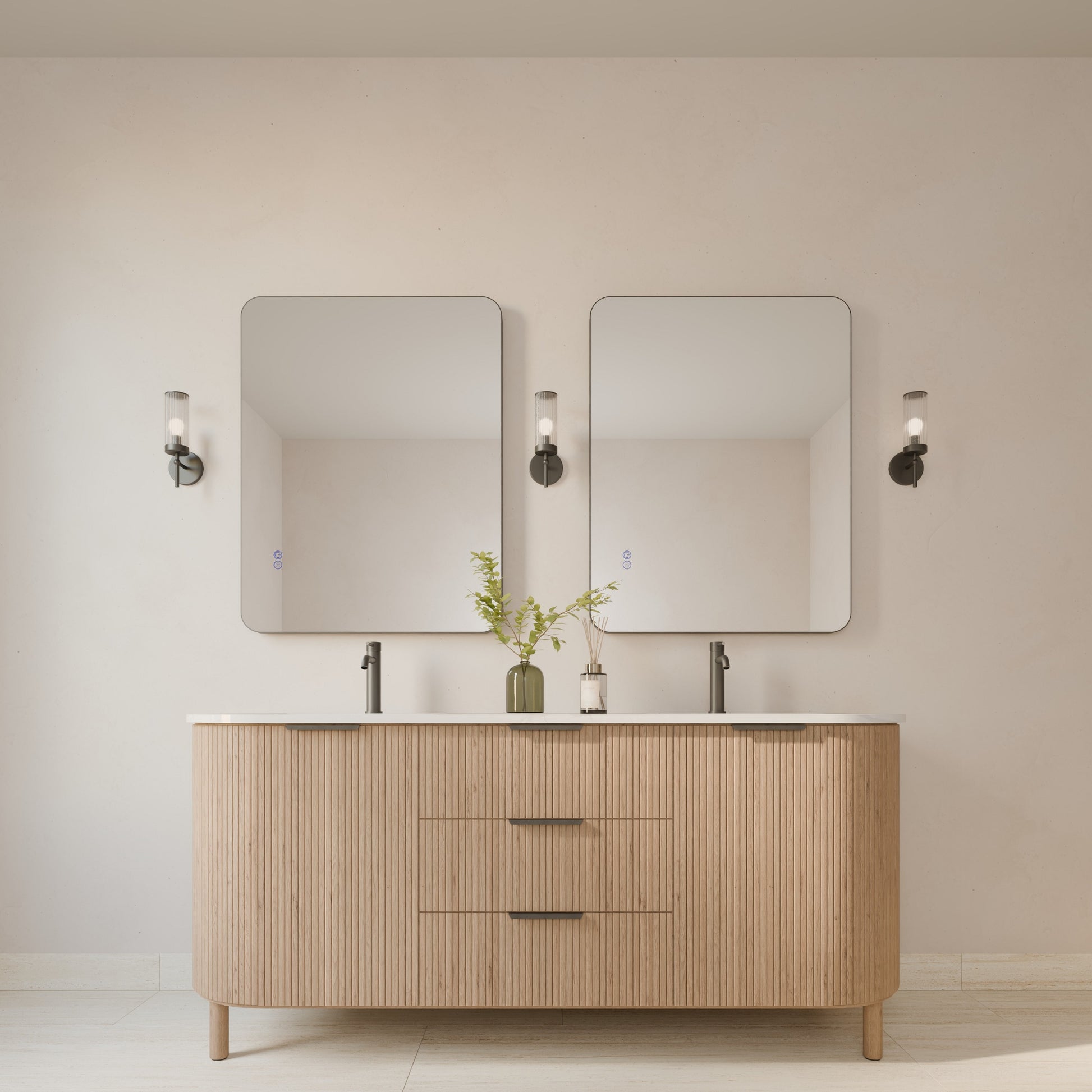 Asta Framed Rectangular LED Bathroom Mirror Mirror Lumixe