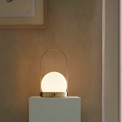 Audo CPH Carrie Glass Portable Lamp - Brushed Brass Portable Lamp Design Mode