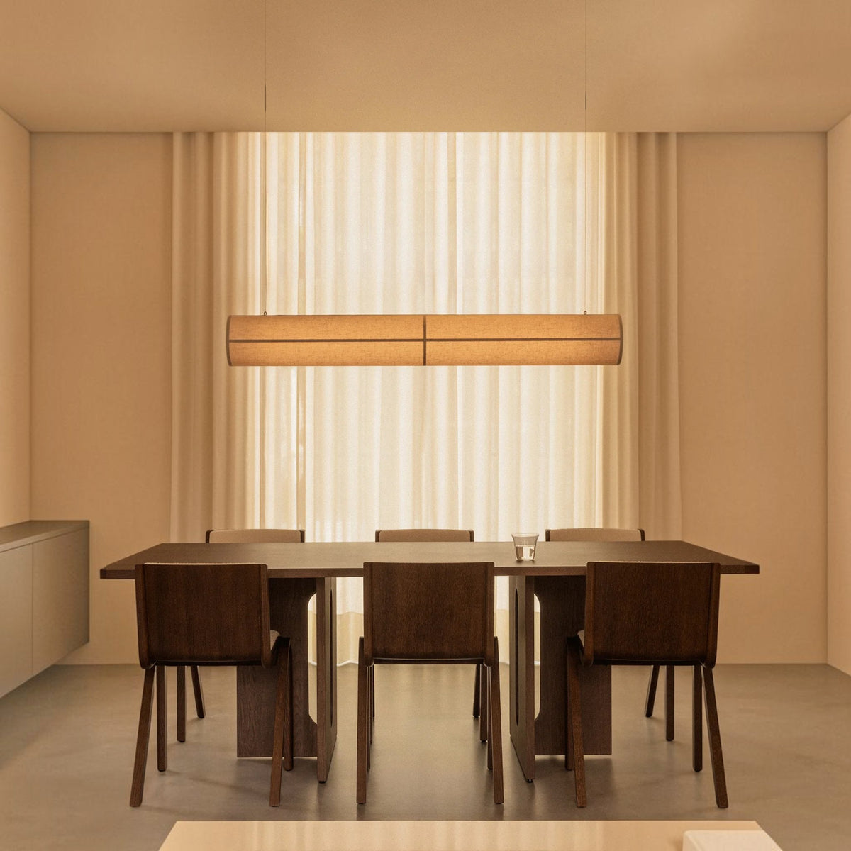 Audo CPH Hashira Linear Linen Pendant Light - Raw Pendant Light Design Mode