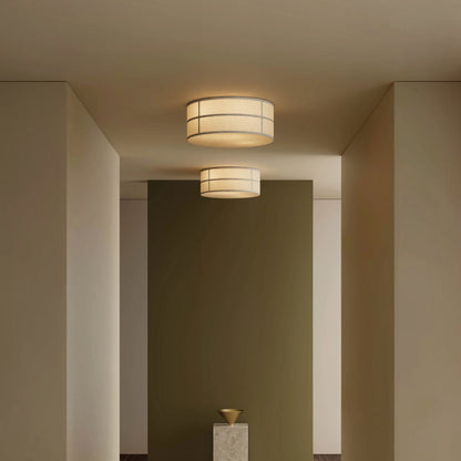 Audo CPH Hashira Linen Ceiling Light - Raw Ceiling Flush Mount Design Mode