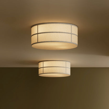 Audo CPH Hashira Linen Ceiling Light - Raw Ceiling Flush Mount Design Mode