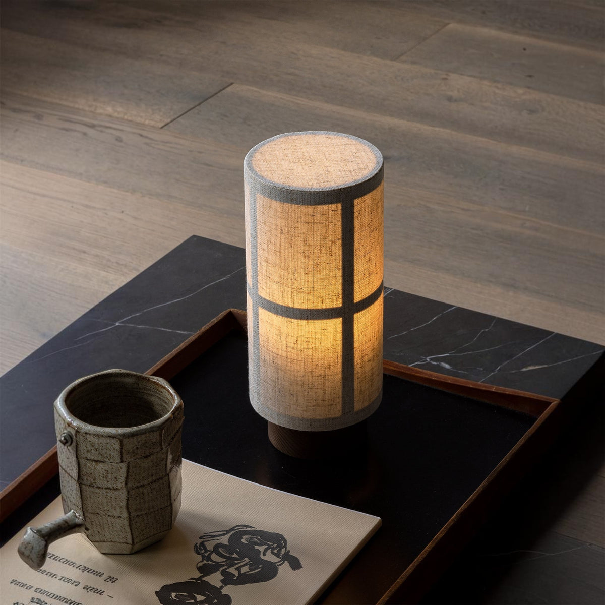 Audo CPH Hashira Linen Portable Table Lamp - Raw Portable Lamp Design Mode