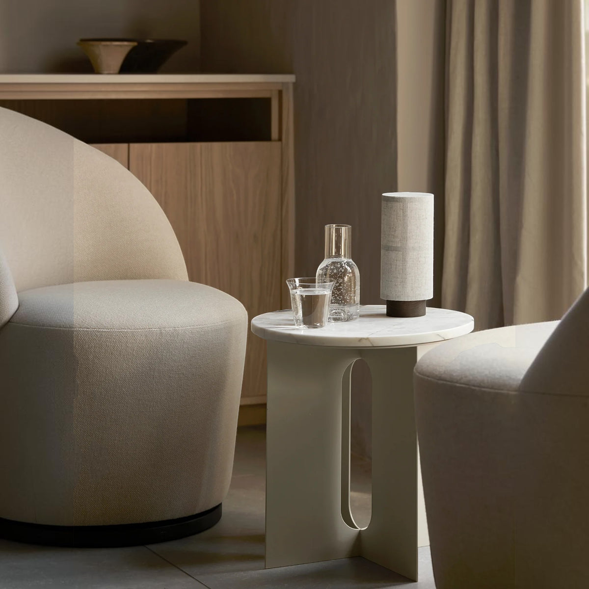 Audo CPH Hashira Linen Portable Table Lamp - Raw Portable Lamp Design Mode