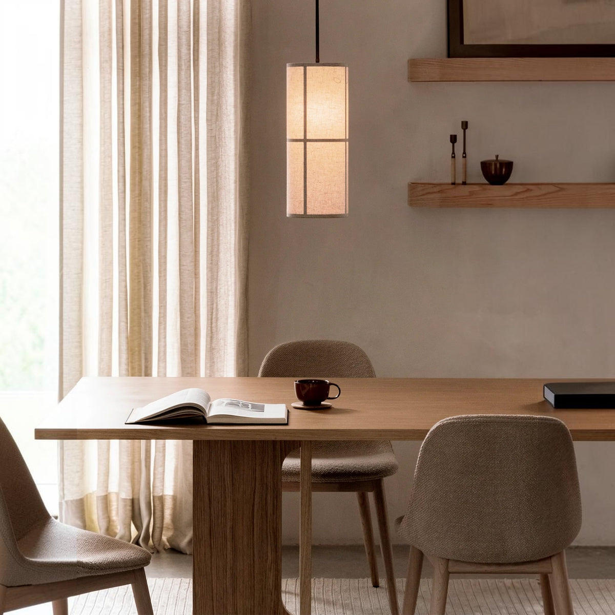 Audo CPH Hashira Raw Linen Pendant Light - Large Pendant Light Design Mode